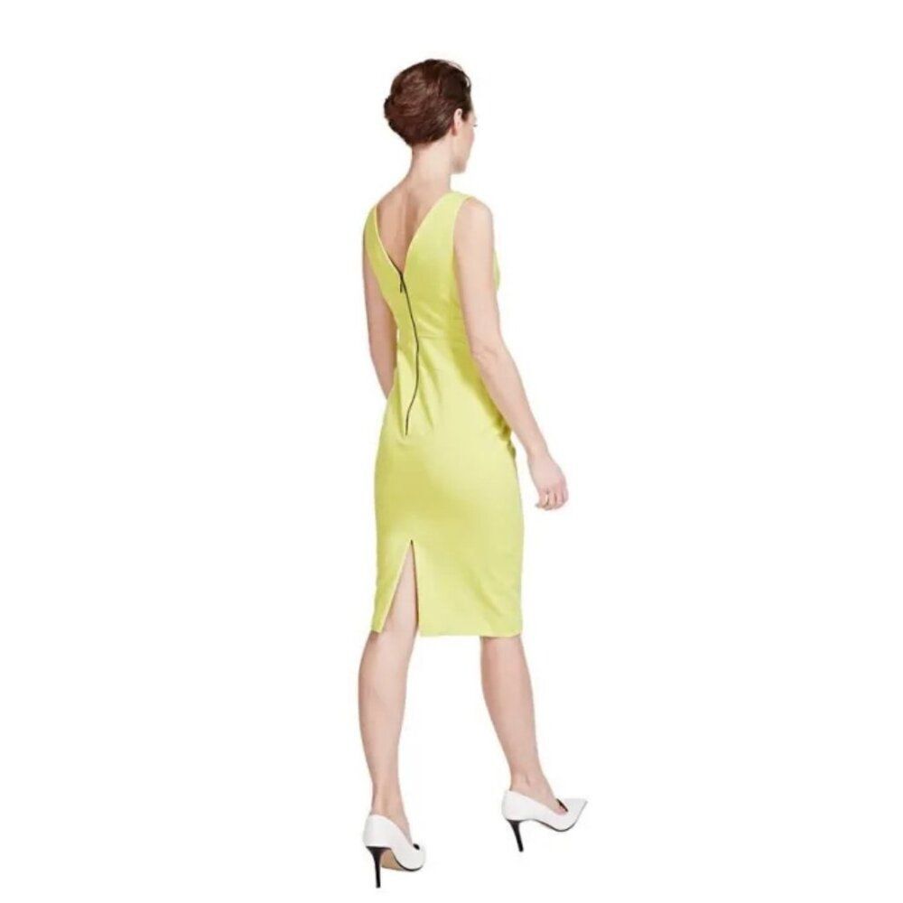 Per Una Speziale Women Sleeveless V-Neck Paneled Sheath Dress Size 12 - Picture 2 of 11